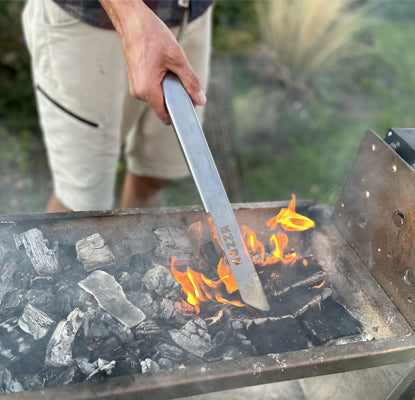 Rozza poker used to stoke the fire